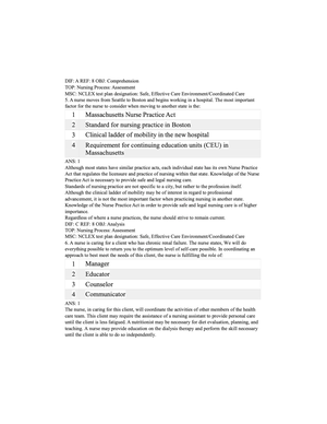 Cnjne Adult IV Course Pre Test 2021 (Blank Version) - Name: Hire Month ...