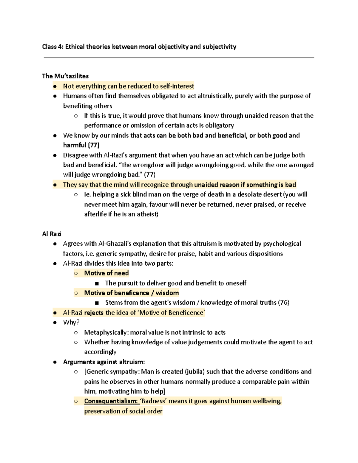 Class 4 Ethical Theories Between Moral Objectivity And Subjectivity ...