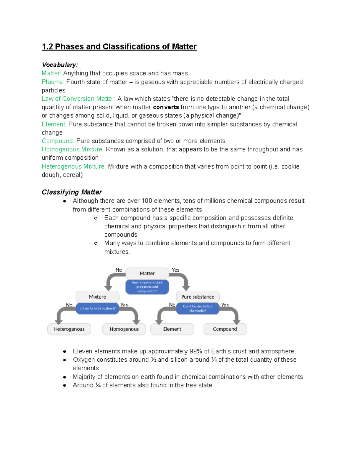 Chem 104 Chapter 1 Essential Ideas Of Basic Chemistry 1 Phases And Classifications Of