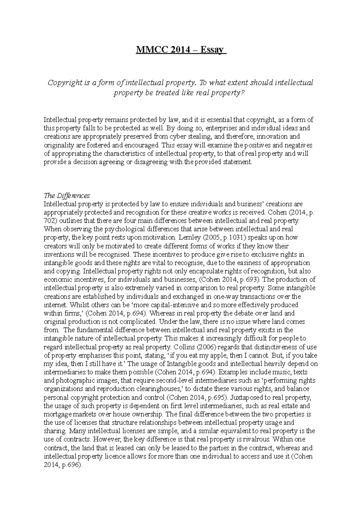 mmcc-2014-essay-mmcc-2014-essay-copyright-is-a-form-of-intellectual