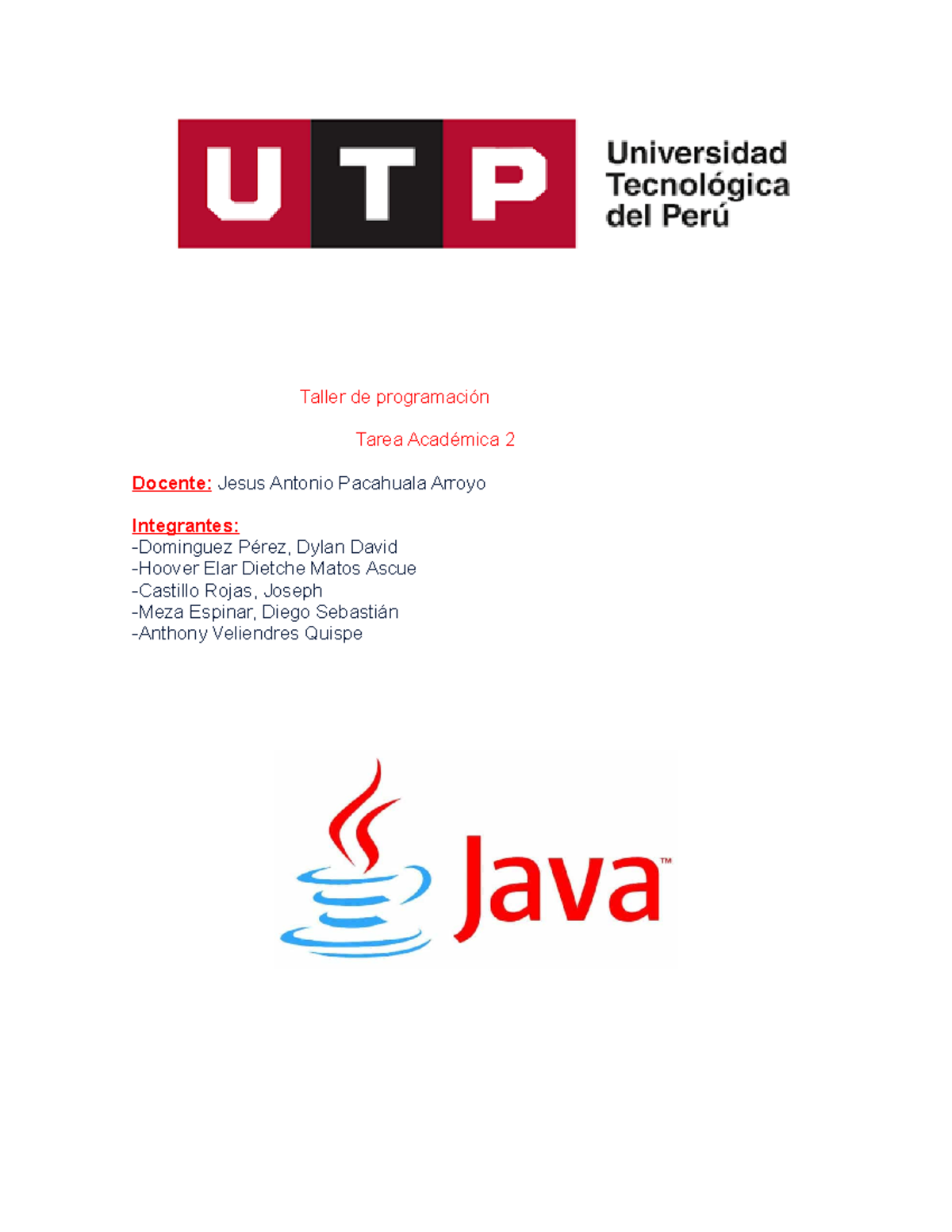 Tarea Academica Nro 2 De Programacion Sobre Investigacion De Modulos Java Taller De Programacion Studocu