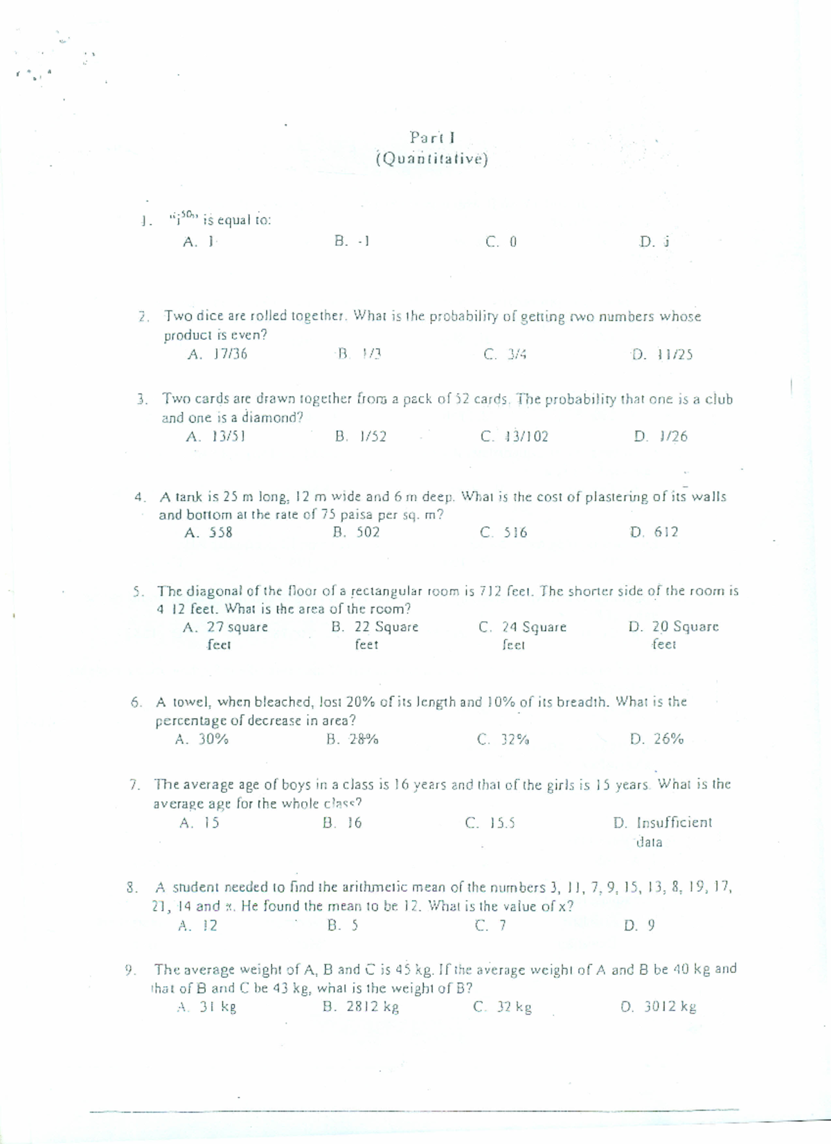 Sample-Test-Undergraduate-for-Non-Engineering qb - ·,. ('. .' . , P3 r ...