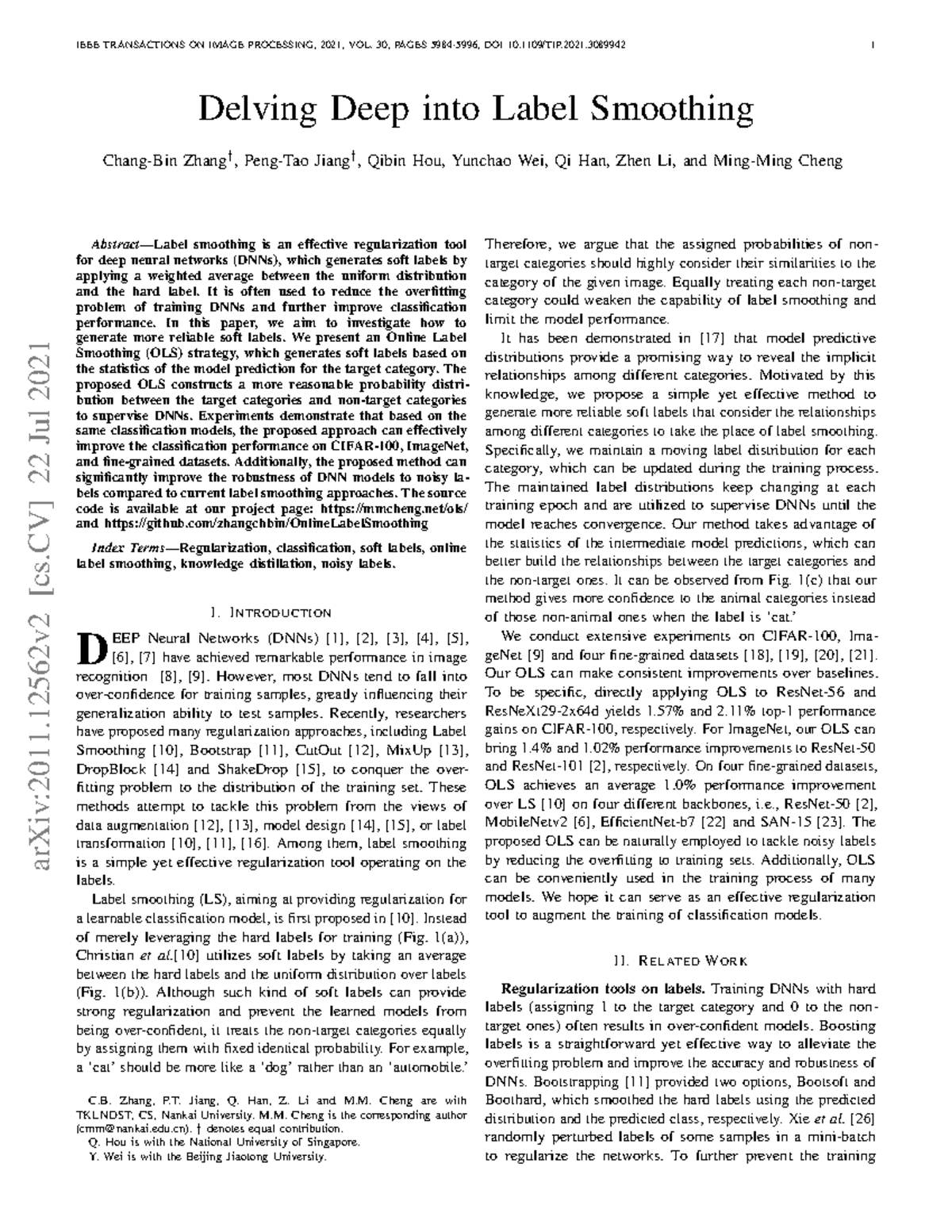 2011 - Label smoothing is an effective regularization tool for deep ...