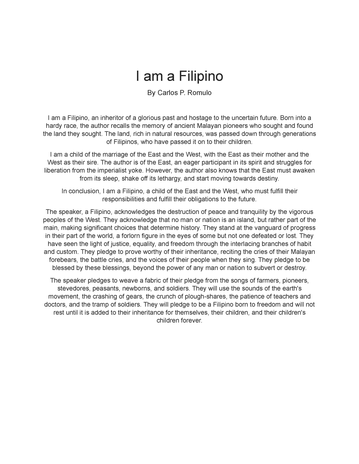 example of speech written by filipino