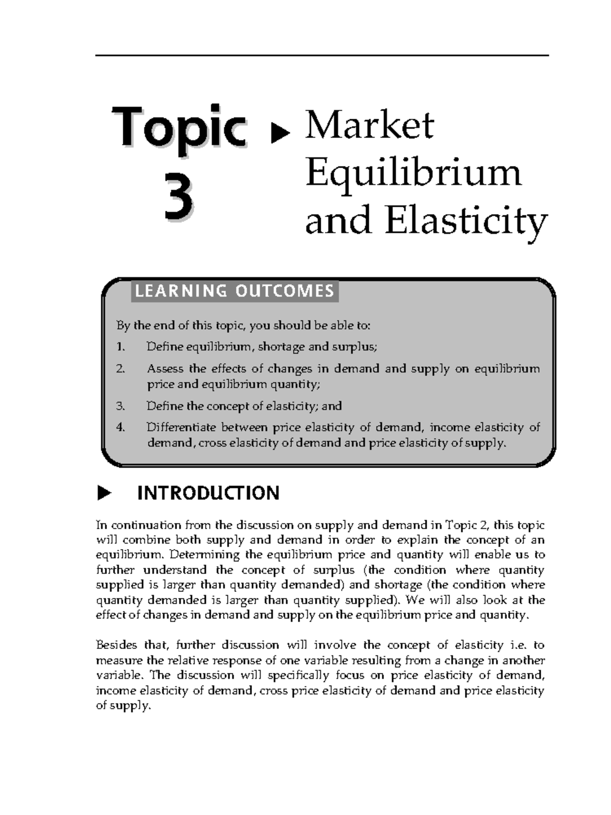 Micro - Topic 4 - Lecture notes 4 - INTRODUCTION In continuation from ...