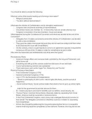 Pol 101 unit 1 Notes - Pol 101: Unit 1 Notes Anything underline=will be ...