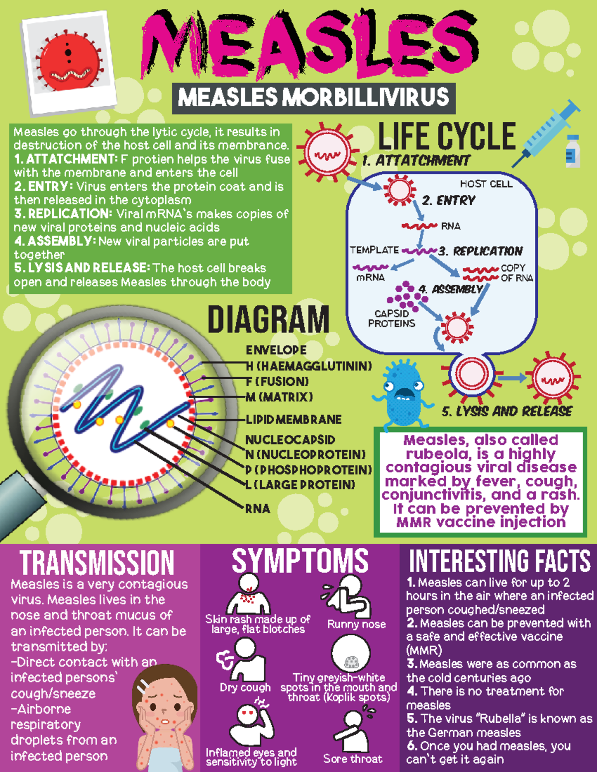 Virus Poster Psych - Measlesmeasles Measles Morbillivirus Interesting 