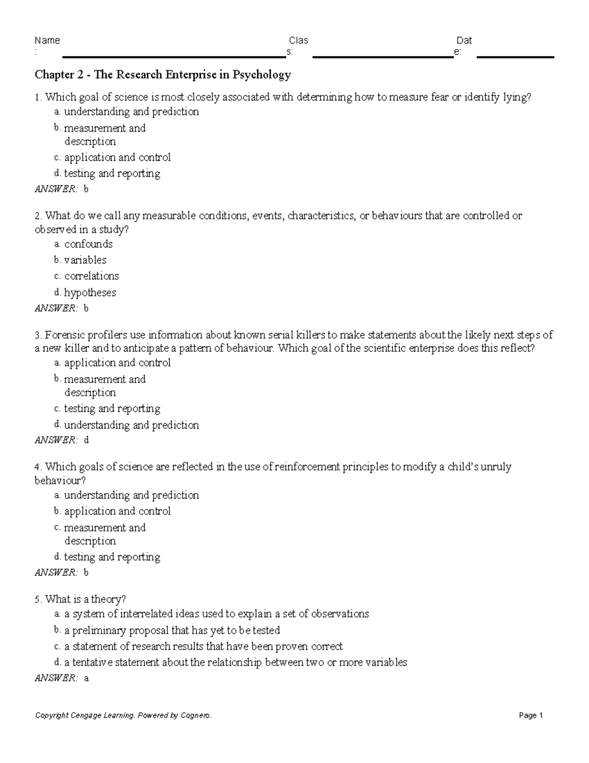 Chapter 2 The Research Enterprise In Psychology - : S: E: Chapter 2 ...