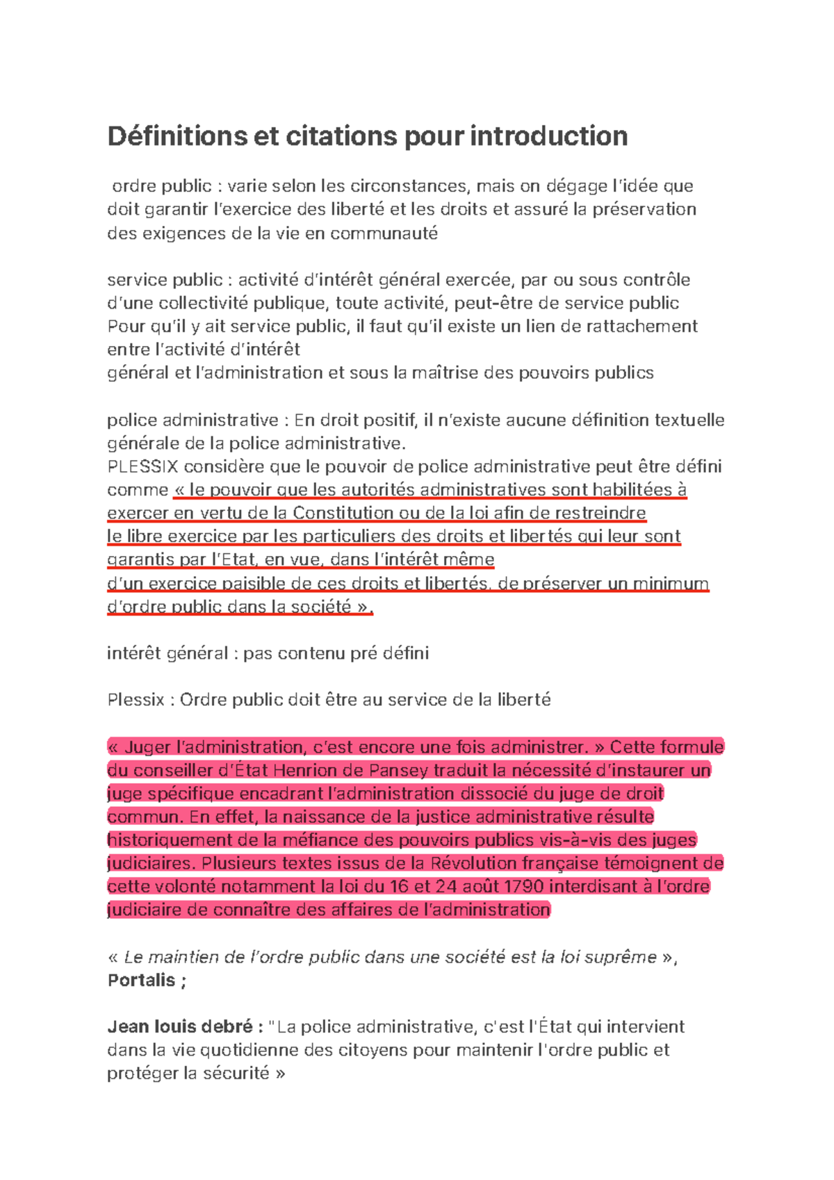 Définitions et citations pour introduction - Définitions et citations ...
