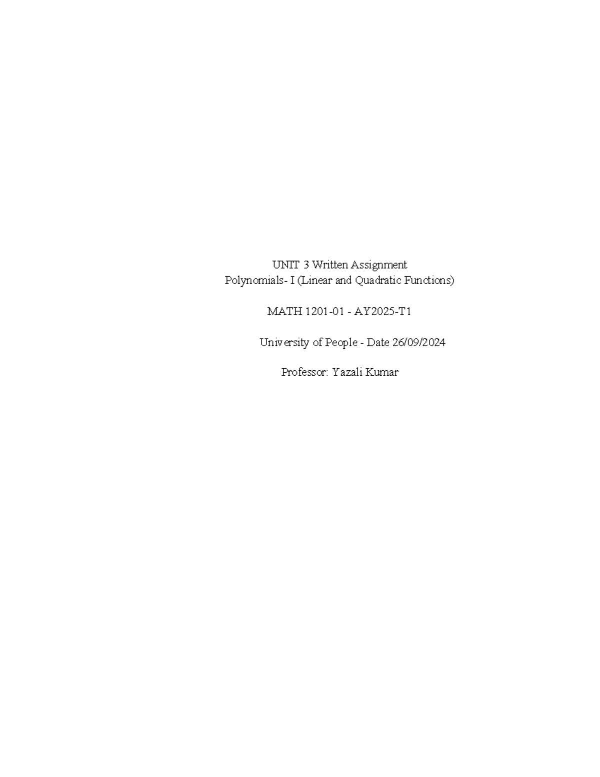 Untitled document-7 - Polynomials- I (Linear and Quadratic Functions ...
