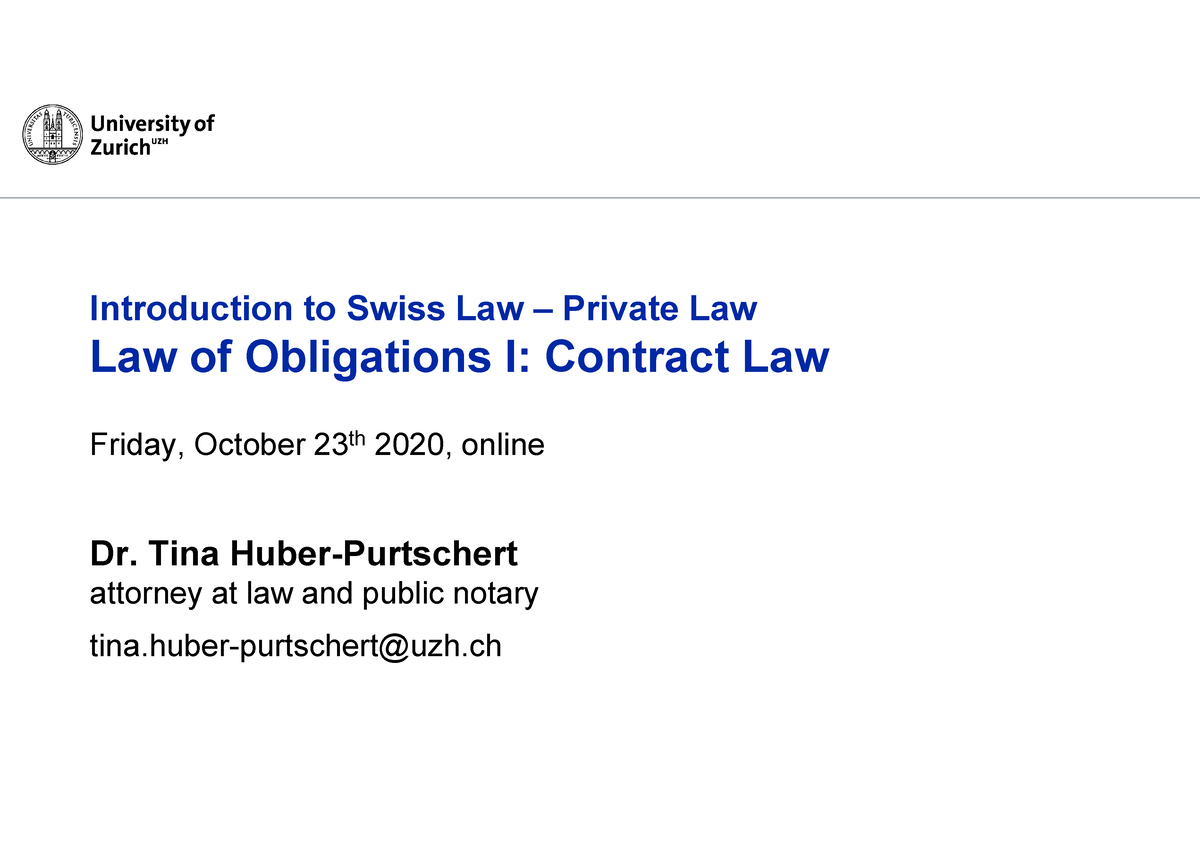 assignment of contract swiss law