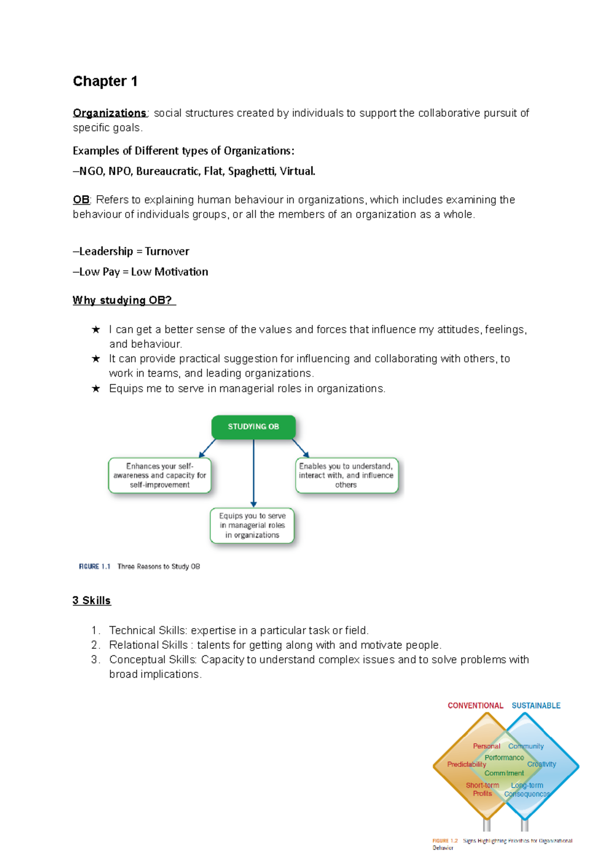Midterm OB - Chantal Westgate Notes de cours - Chapter 1 Organizations ...