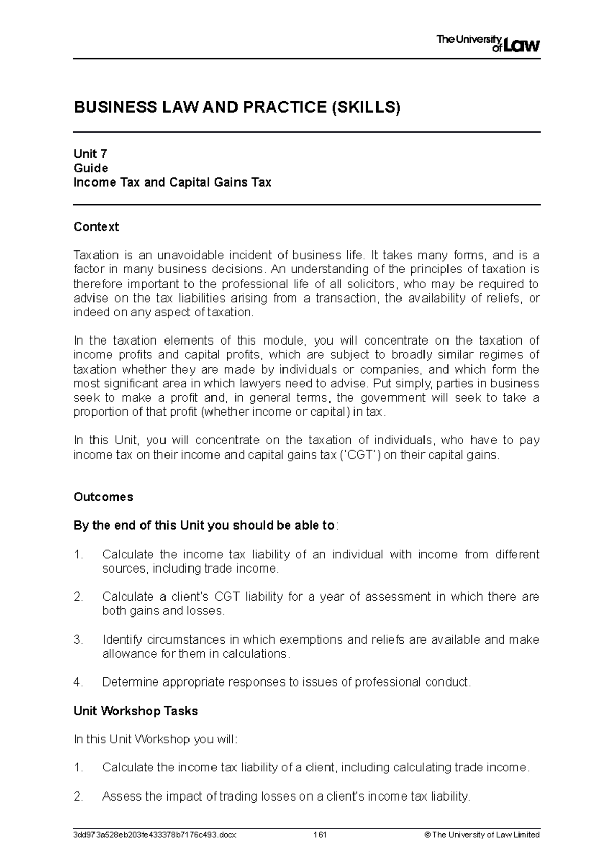2122 blp ws07 ce01 guide - BUSINESS LAW AND PRACTICE (SKILLS) Unit 7 ...