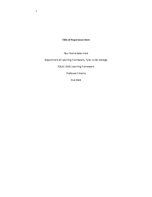 GTPA Sample 2 - This is a GTPA - EDUC 1300 - Studocu