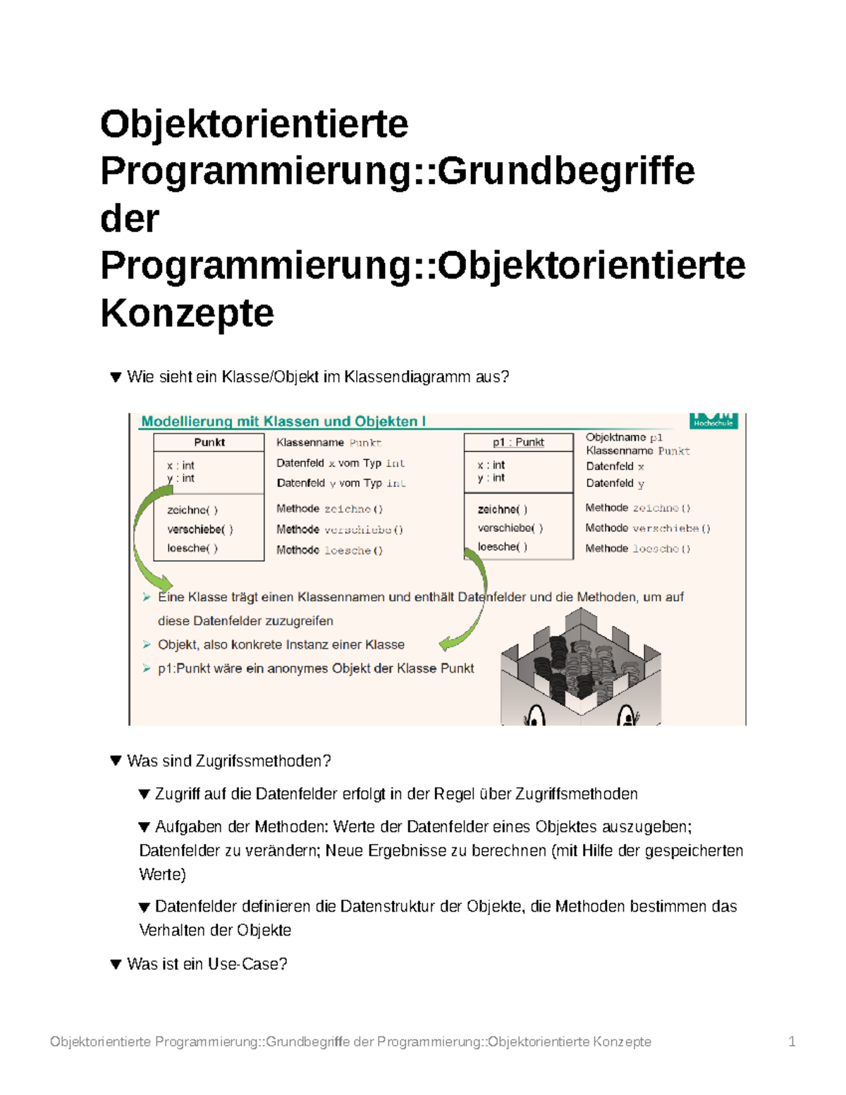 Objektorientierte Programmierung: Konzepte der OO-Programmierung ...