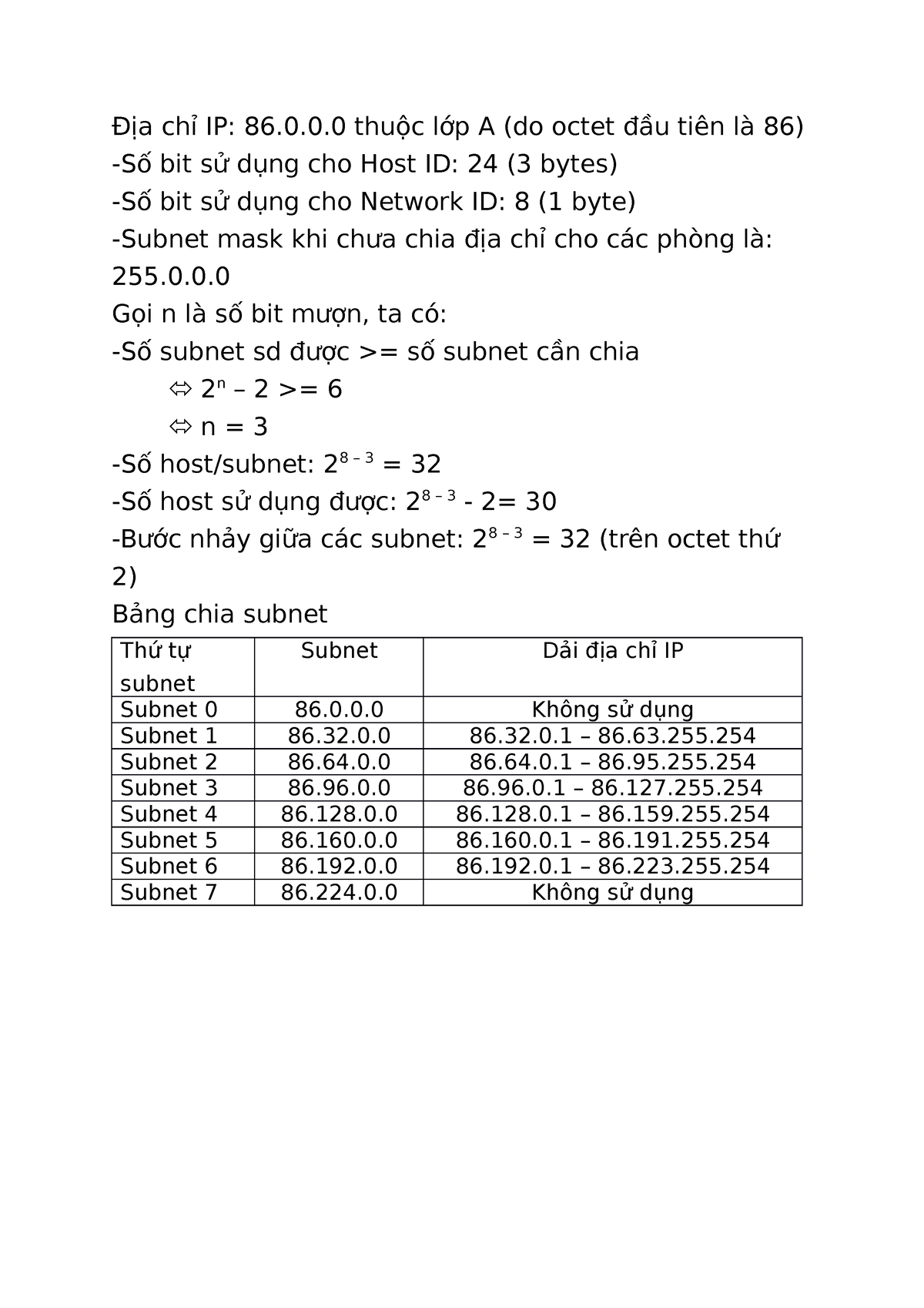 Chia-subnet - None - Mạng Máy Tính - Studocu