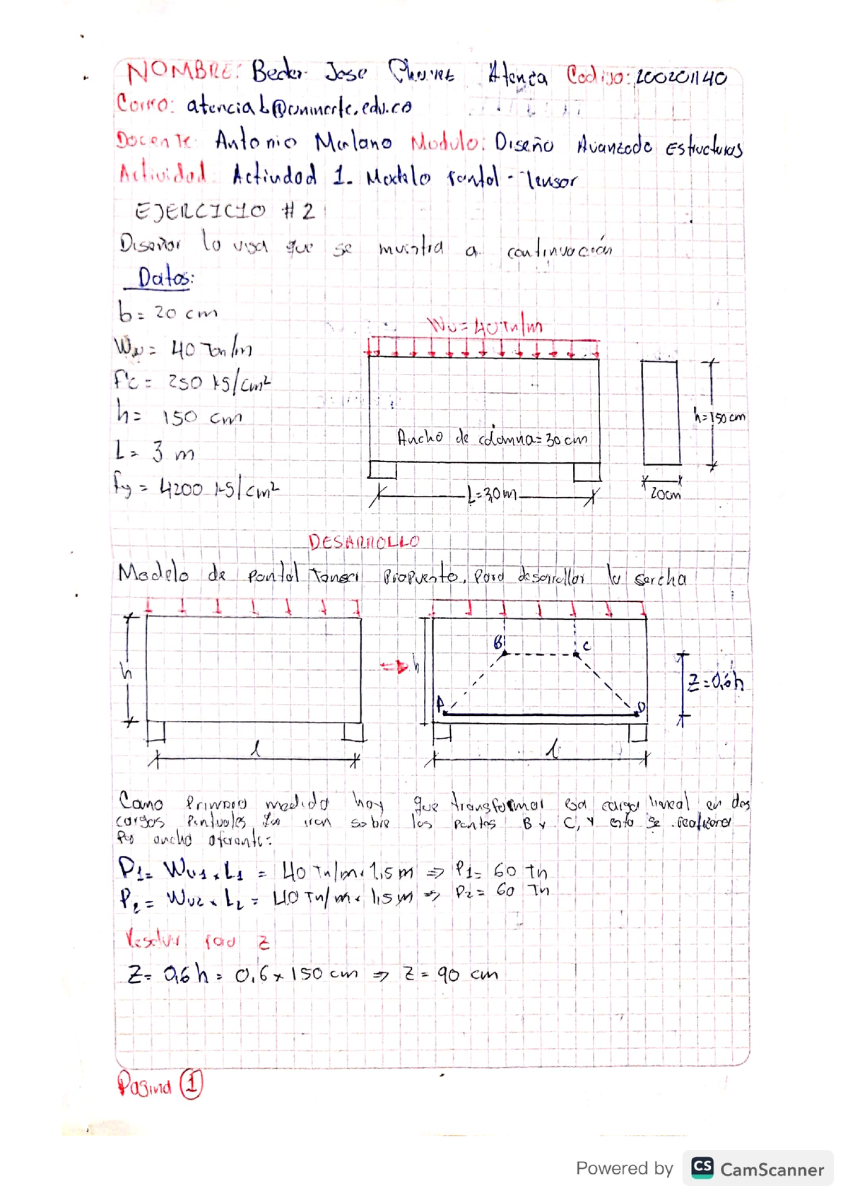 Tarea N1 Puntal Tensor Beder Chávez Atencia - Concretos II - Studocu