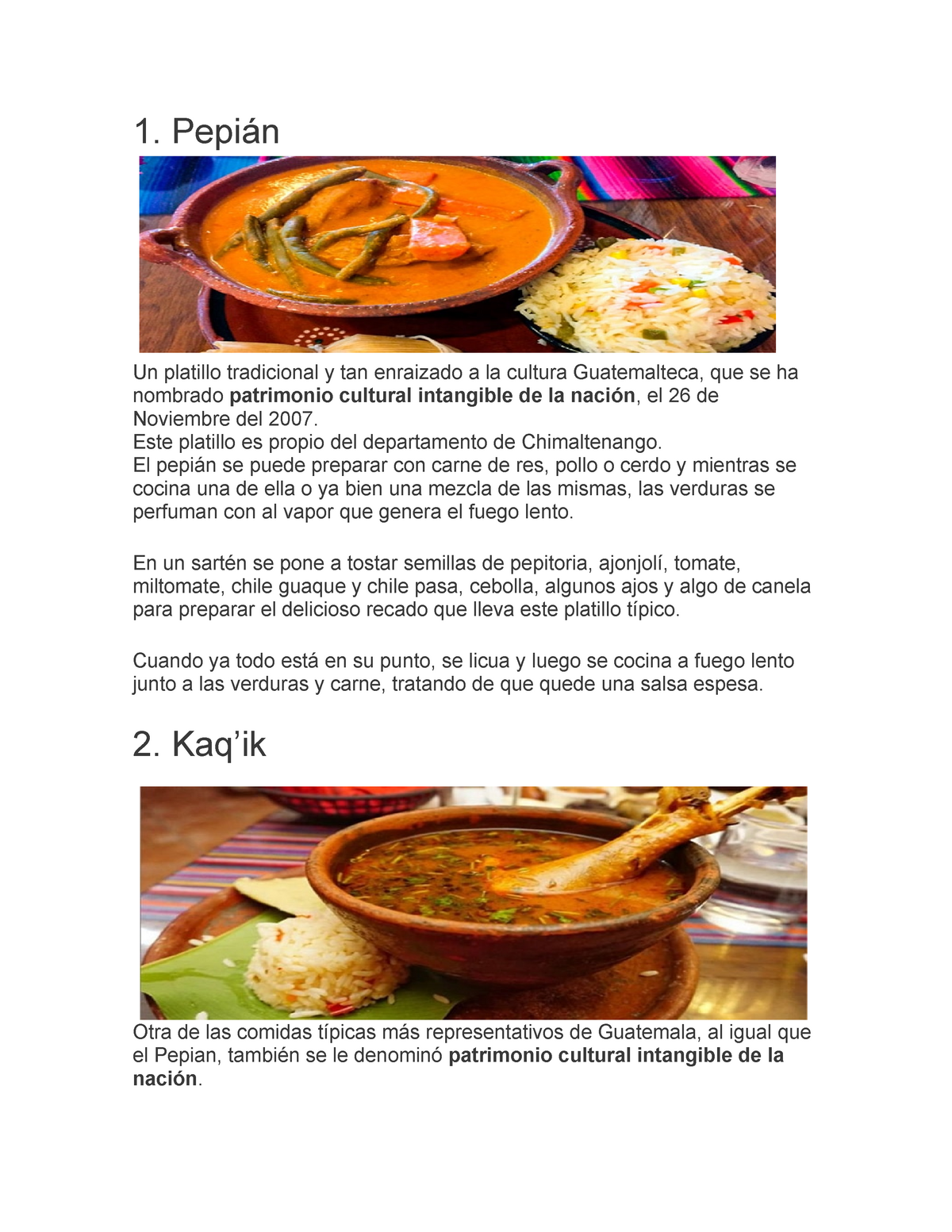 Arriba 43+ imagen recetas de comidas típicas de guatemala con ...