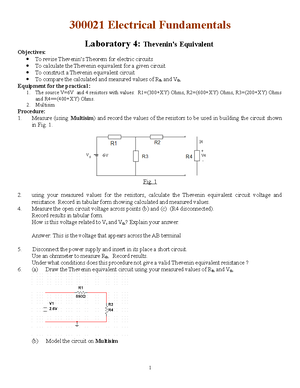 Electrical Fundamentals Lab 1 Christopher Nguyen 2023 - SCHOOL OF ...