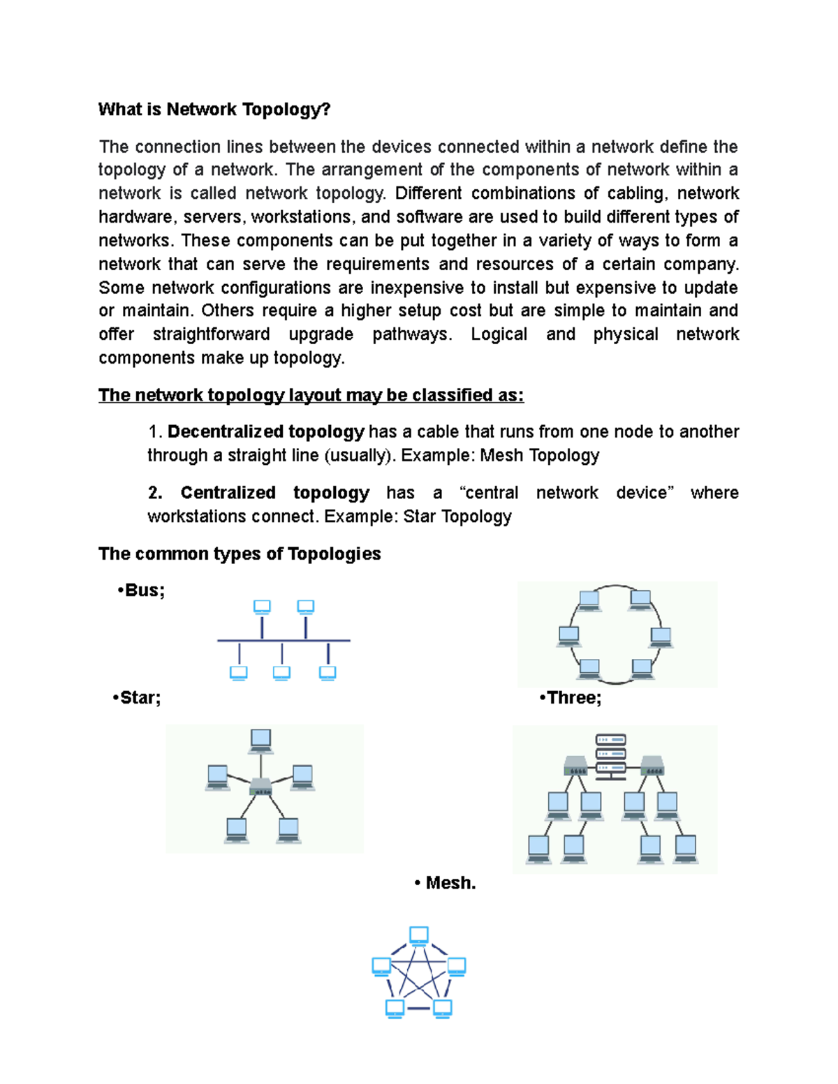 What Is Network Topology - The Arrangement Of The Components Of Network ...