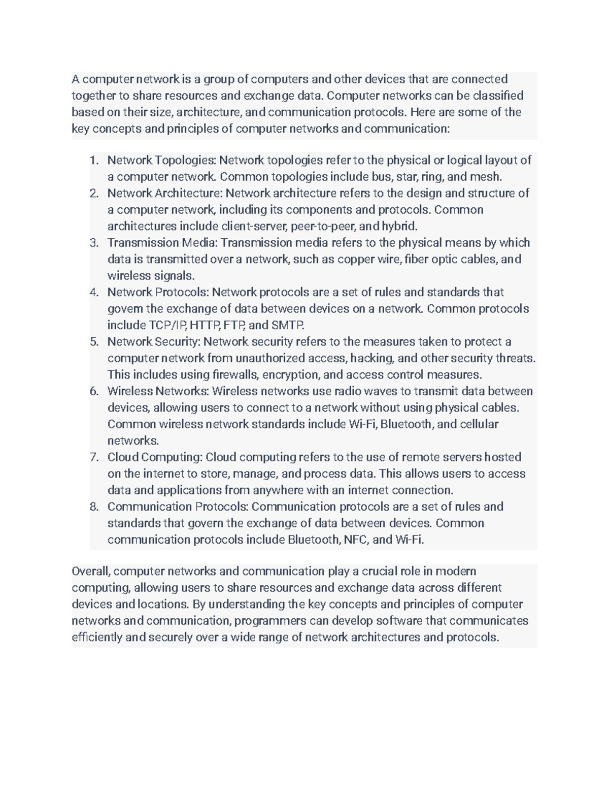 Computer Networks and Communication - A computer network is a group of ...