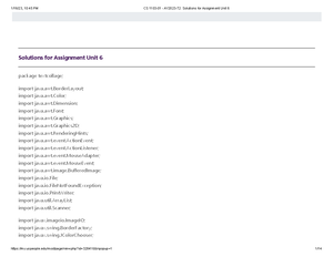 CS 1103-01 - AY2023-T2 Solutions For Assignment Unit 5 - CS 1103-01 ...