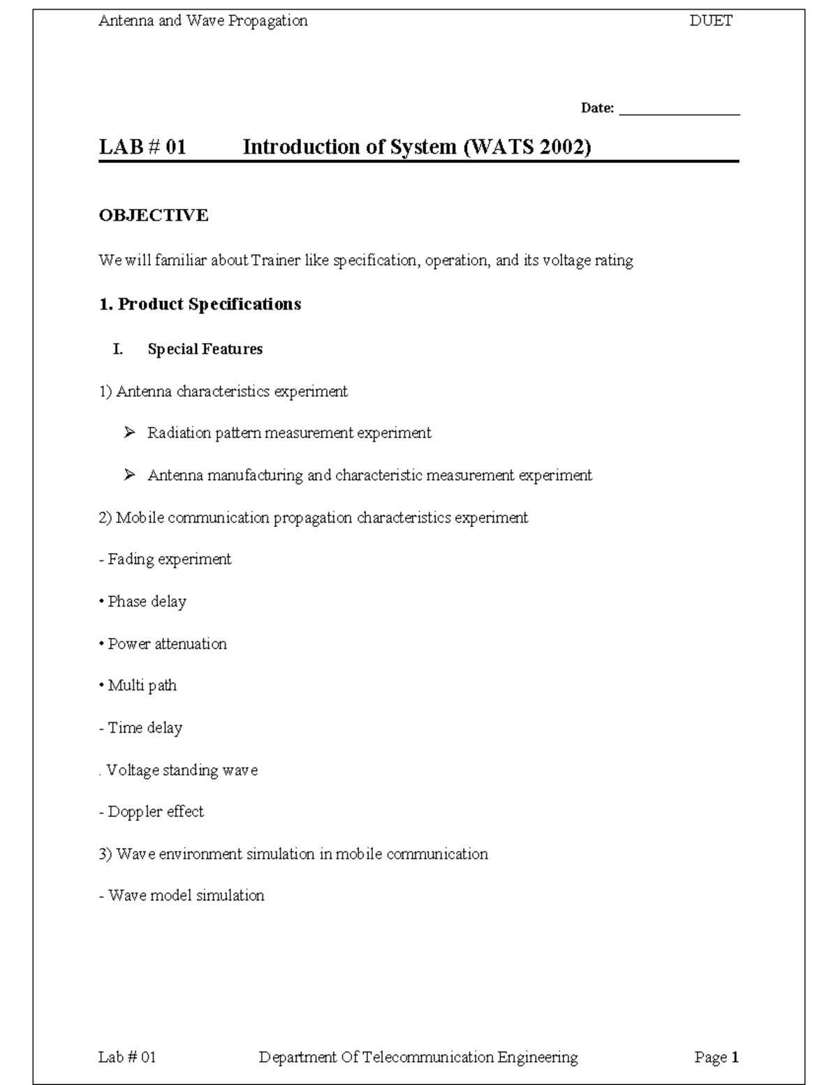 Lab 01 - This is a fundamental course for undergrad students - Date ...