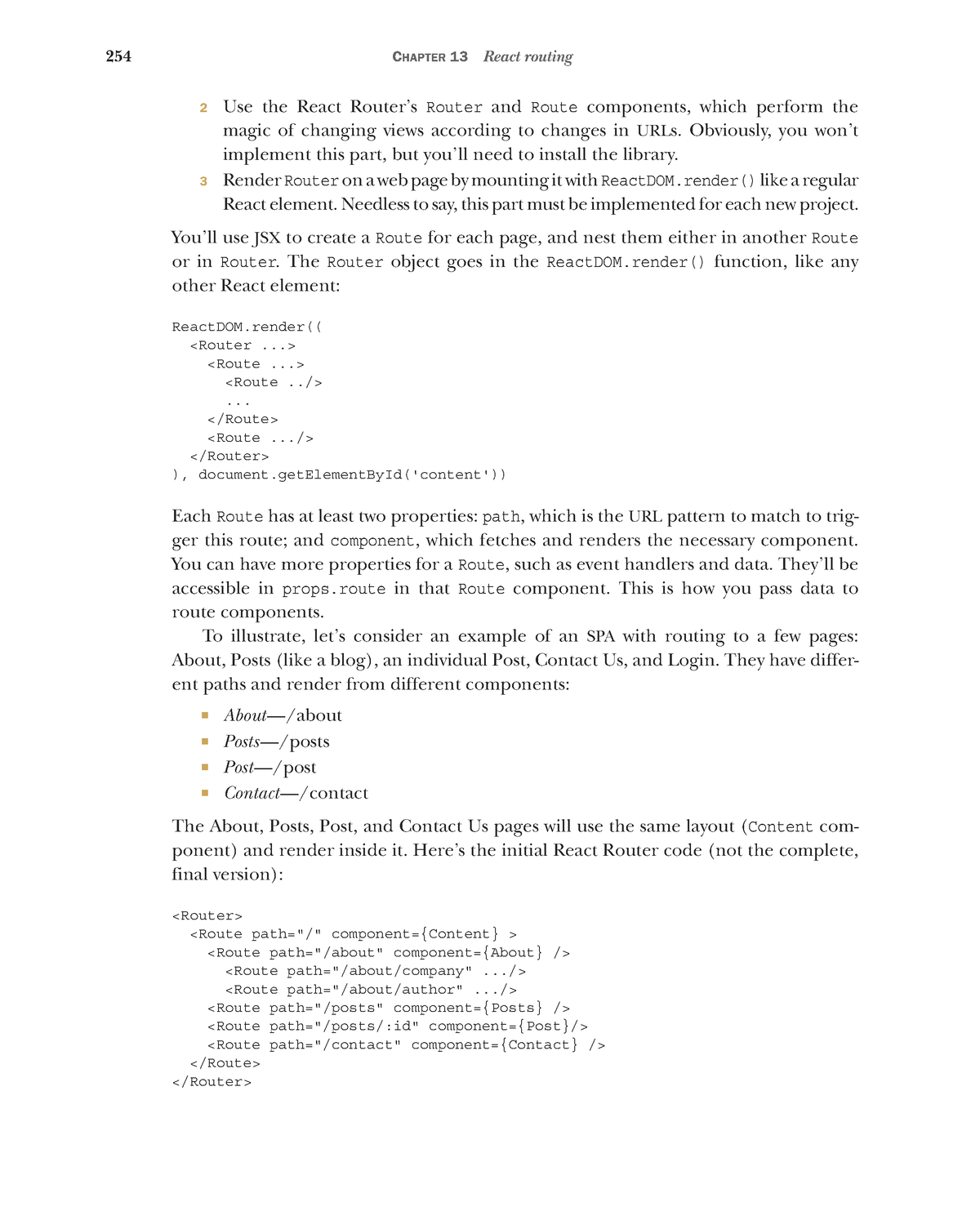 React Practical-58 - 254 CHAPTER 13 React Routing 2 Use The React ...