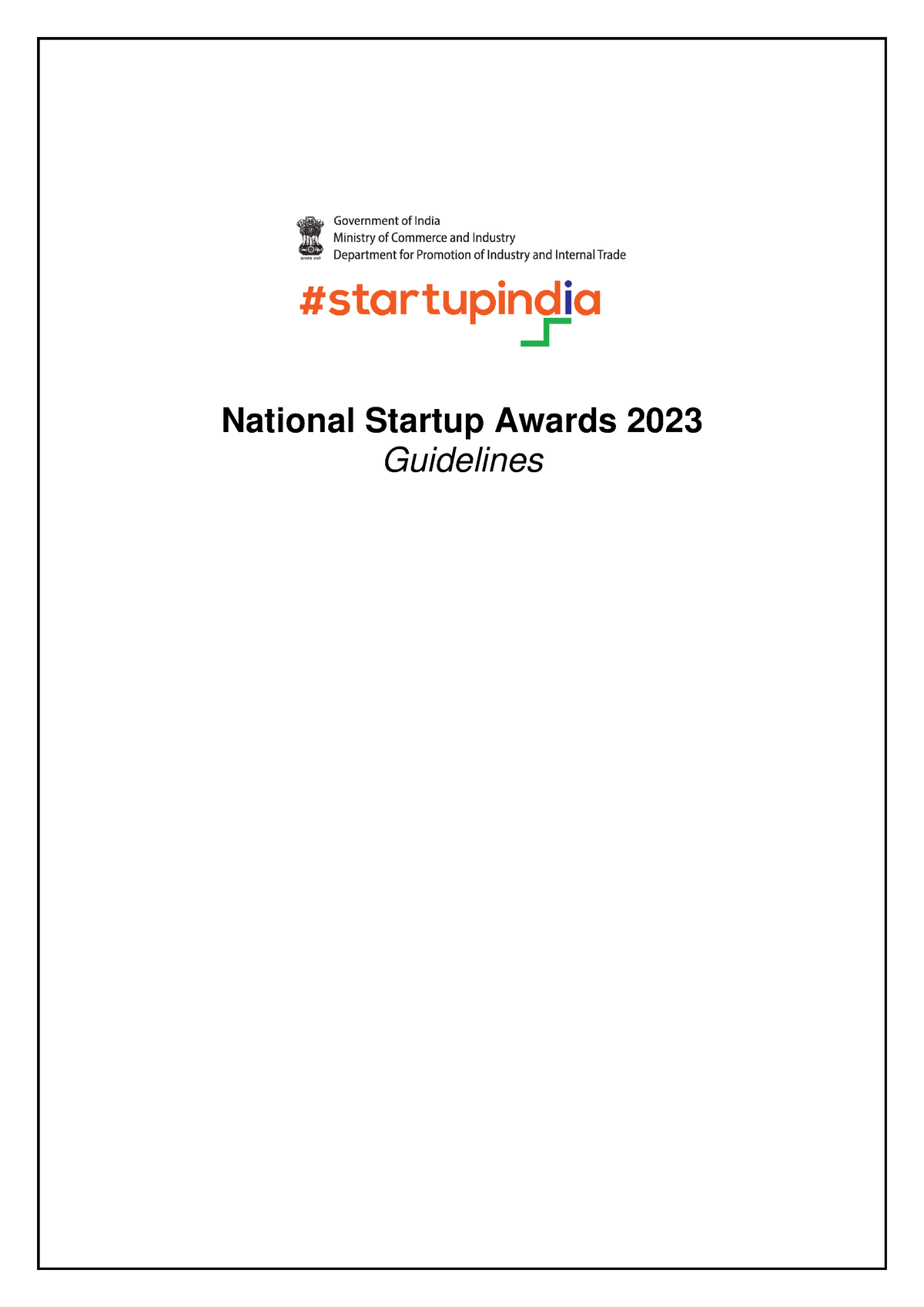 National Startup Awards 2023 Guidelines 010423 - National Startup ...