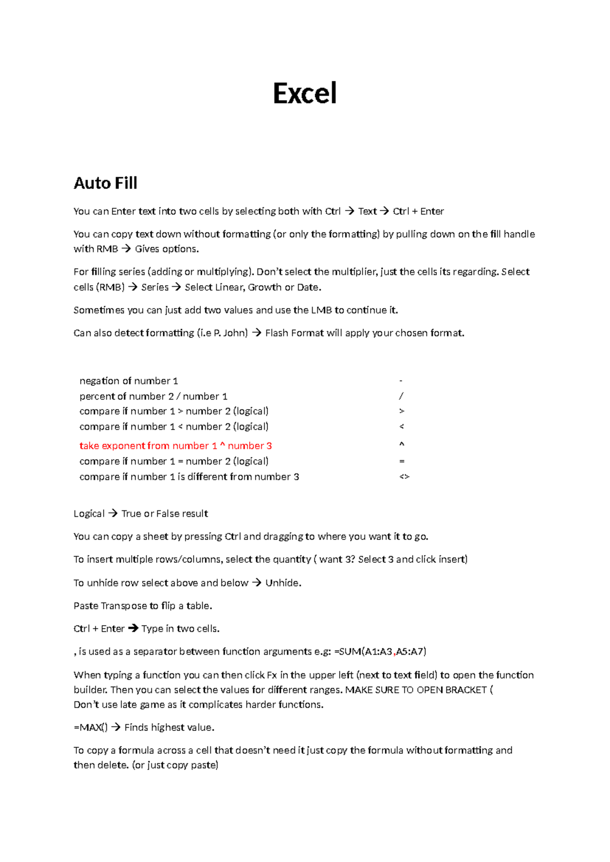 Excel Fundamentals - Excel Auto Fill You can Enter text into two cells ...