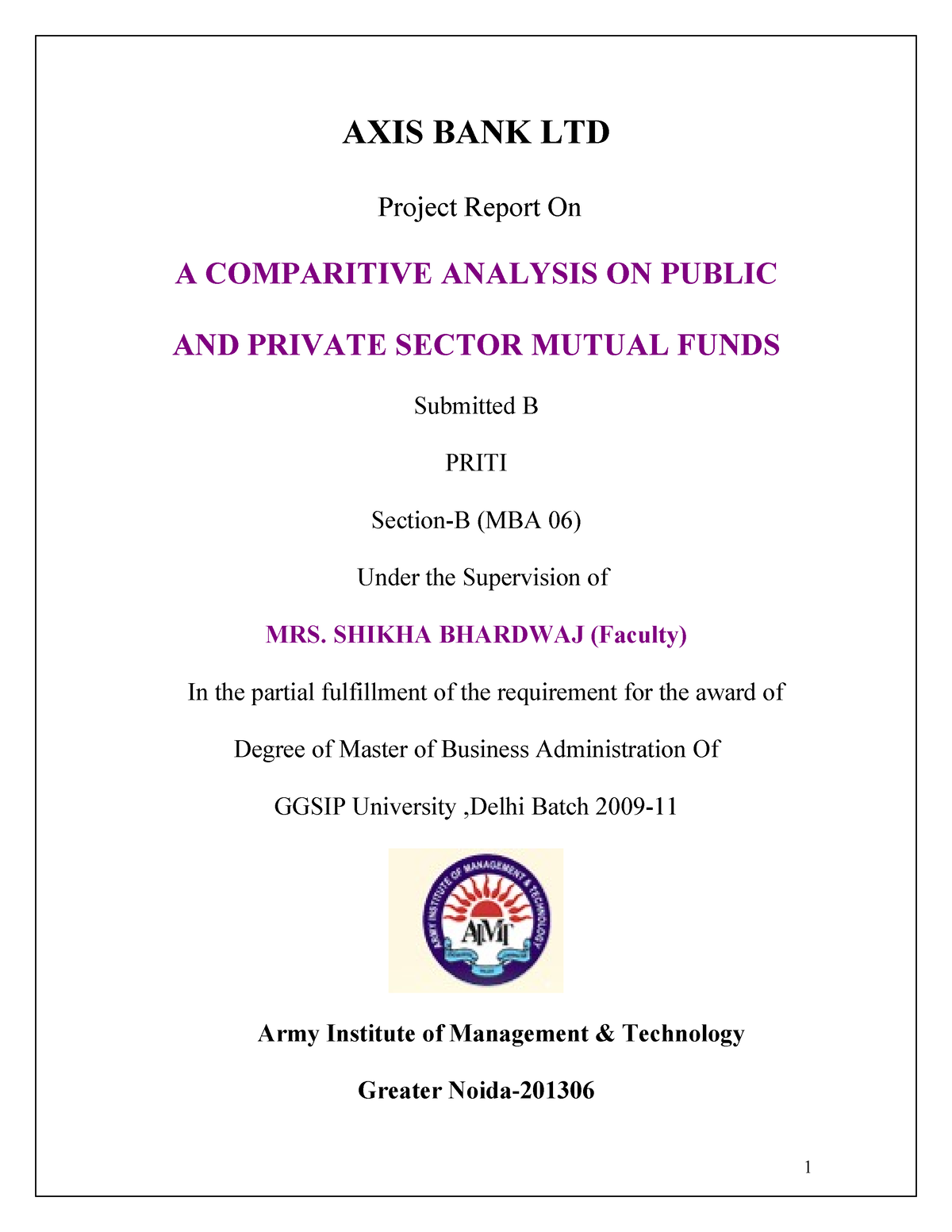 research report on axis bank