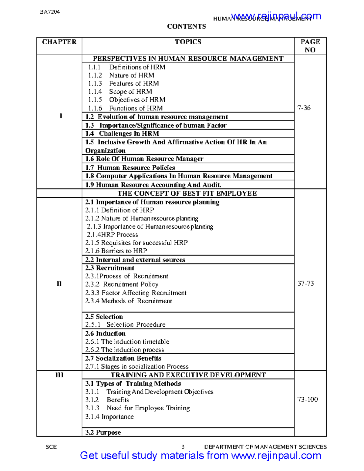 BA7204 Human Resource Management Notes Rejinpaul - Rejinpaul BA7204 ...