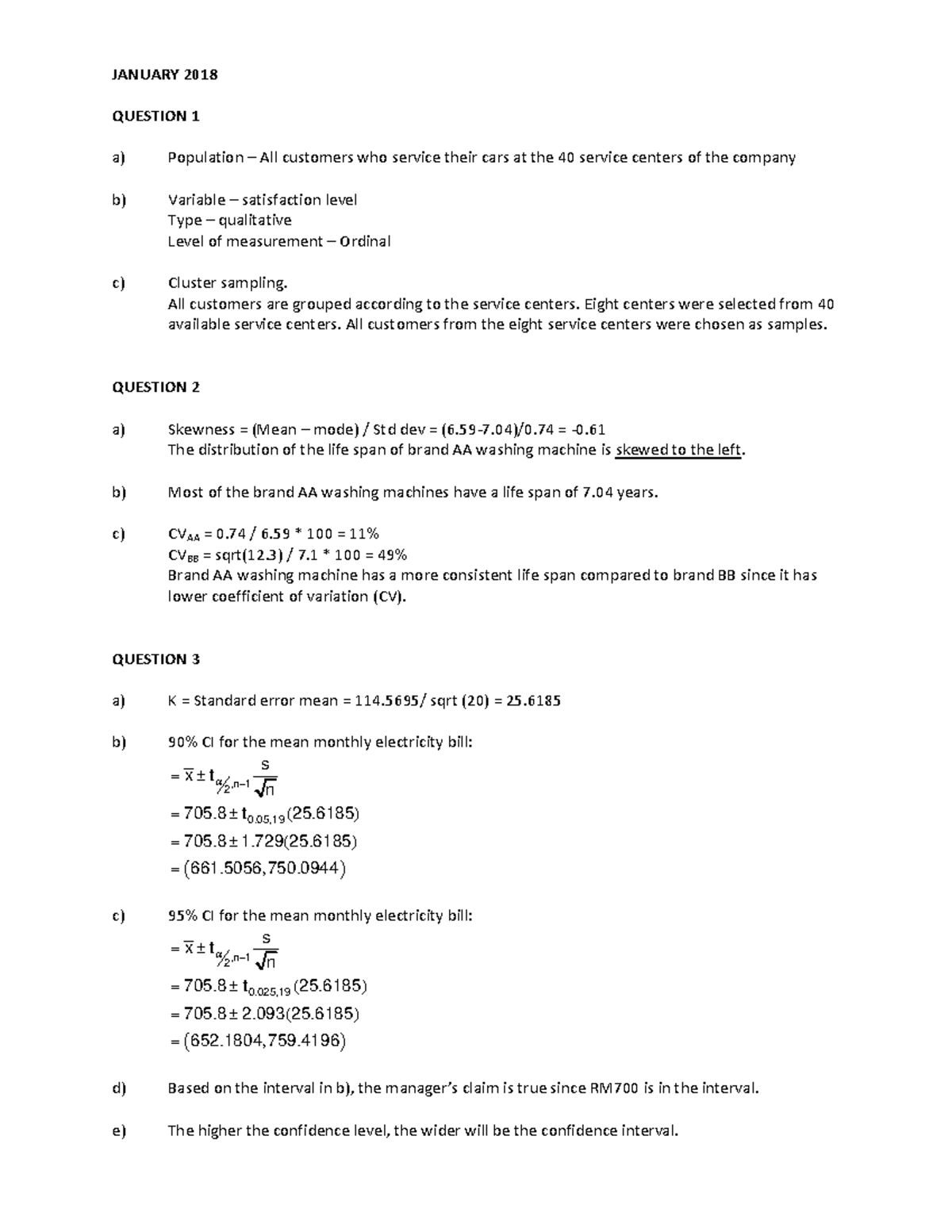 Solutions December 2018 21 05 2020 08 40 - JANUARY 2018 QUESTION 1 A ...