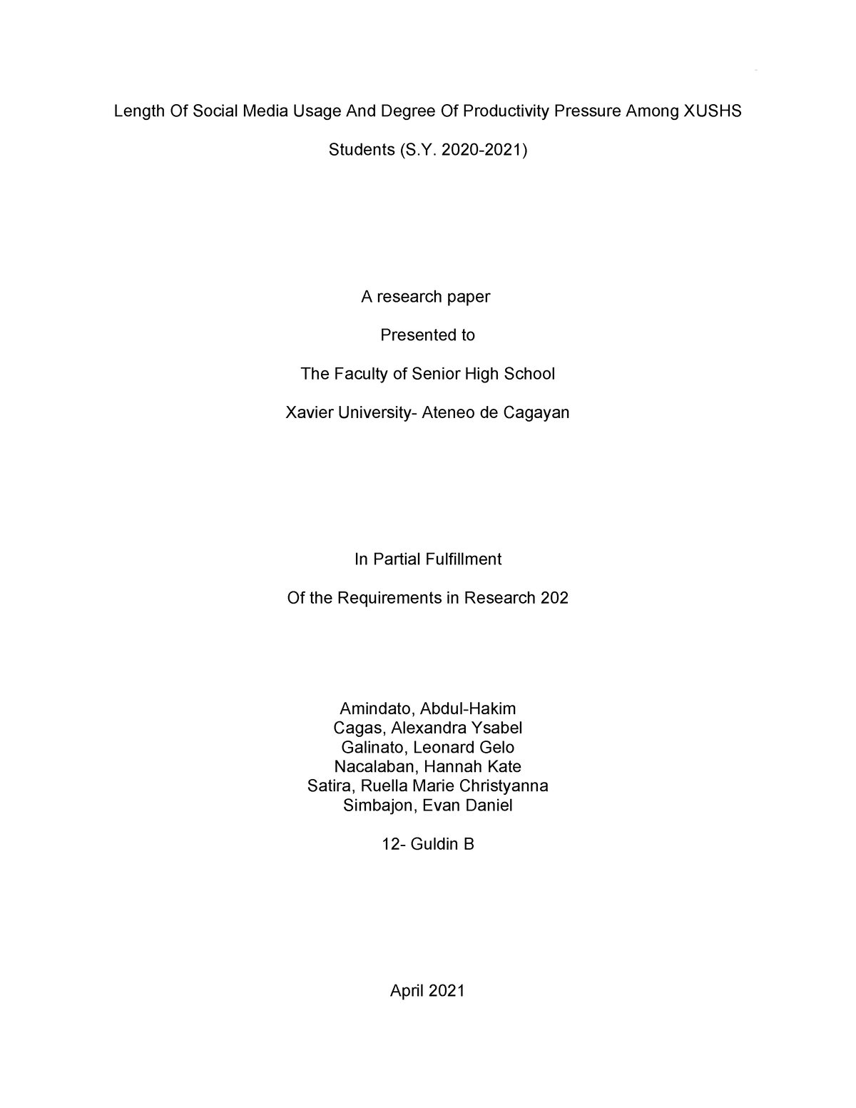 Research- Paper Group-3 Guldin-B - Research And Project Development ...