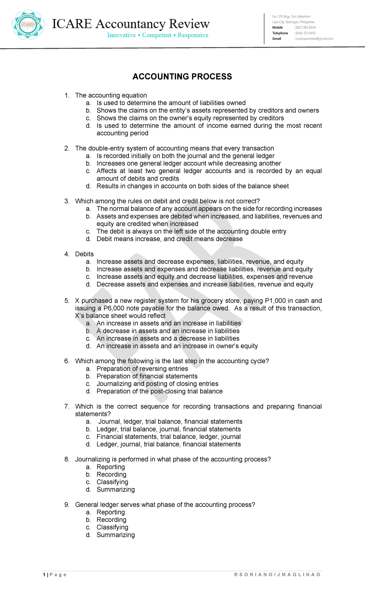 TOA03 02 Accounting Process - 1 | P a g e R S O R I A N O / J M A G L I ...