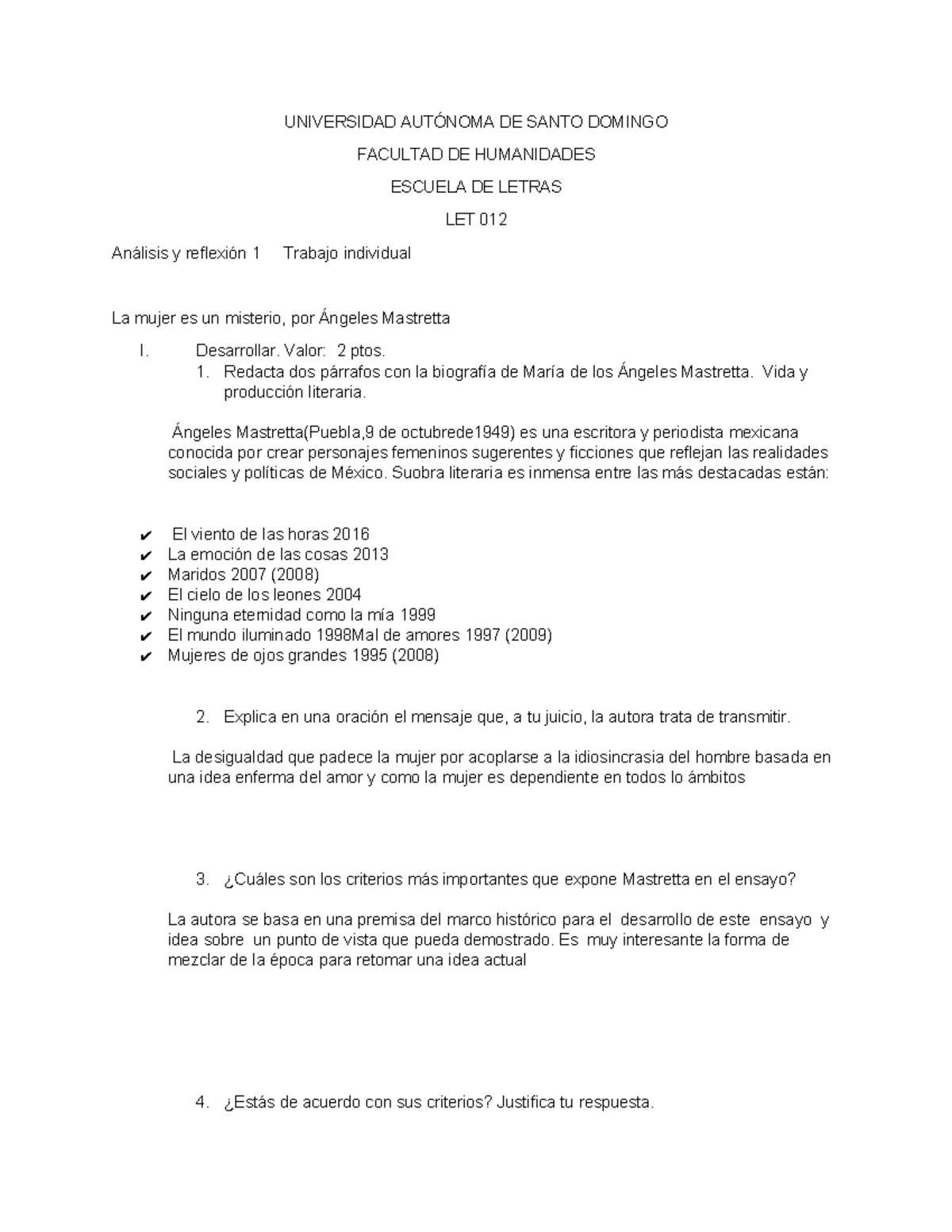 Ensayo Mastretta Analisis Y Reflexion Ind Y Grupal 9 11 2020 Universidad Autonoma De Santo Studocu