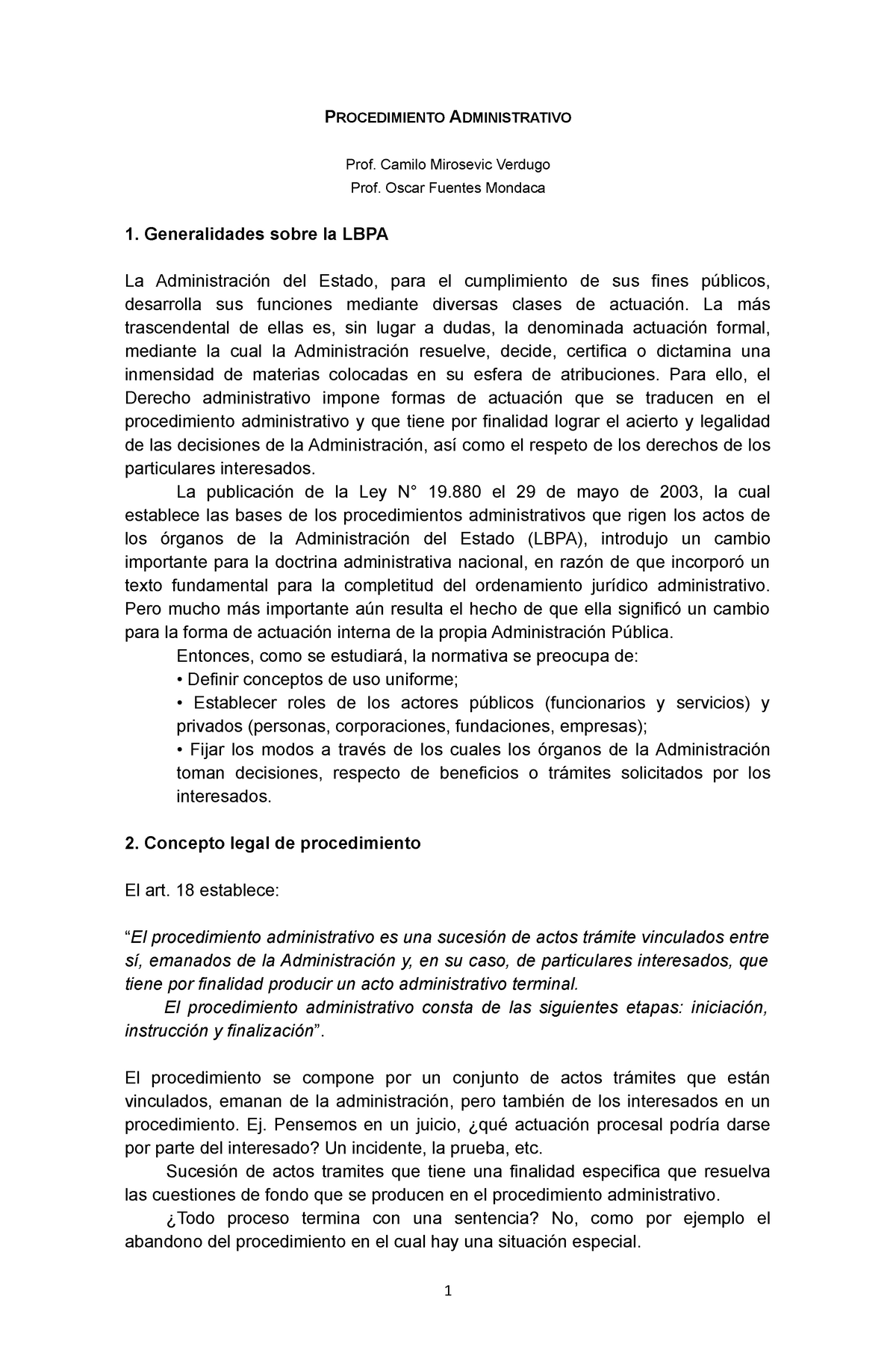 Procedimiento Administrativo I Principios Administrativos del ...