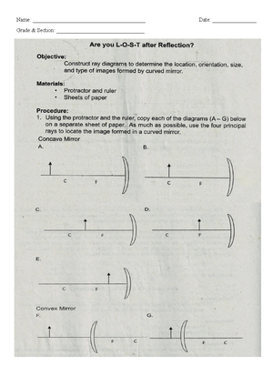 Spherical Mirrors labelling - Name ...