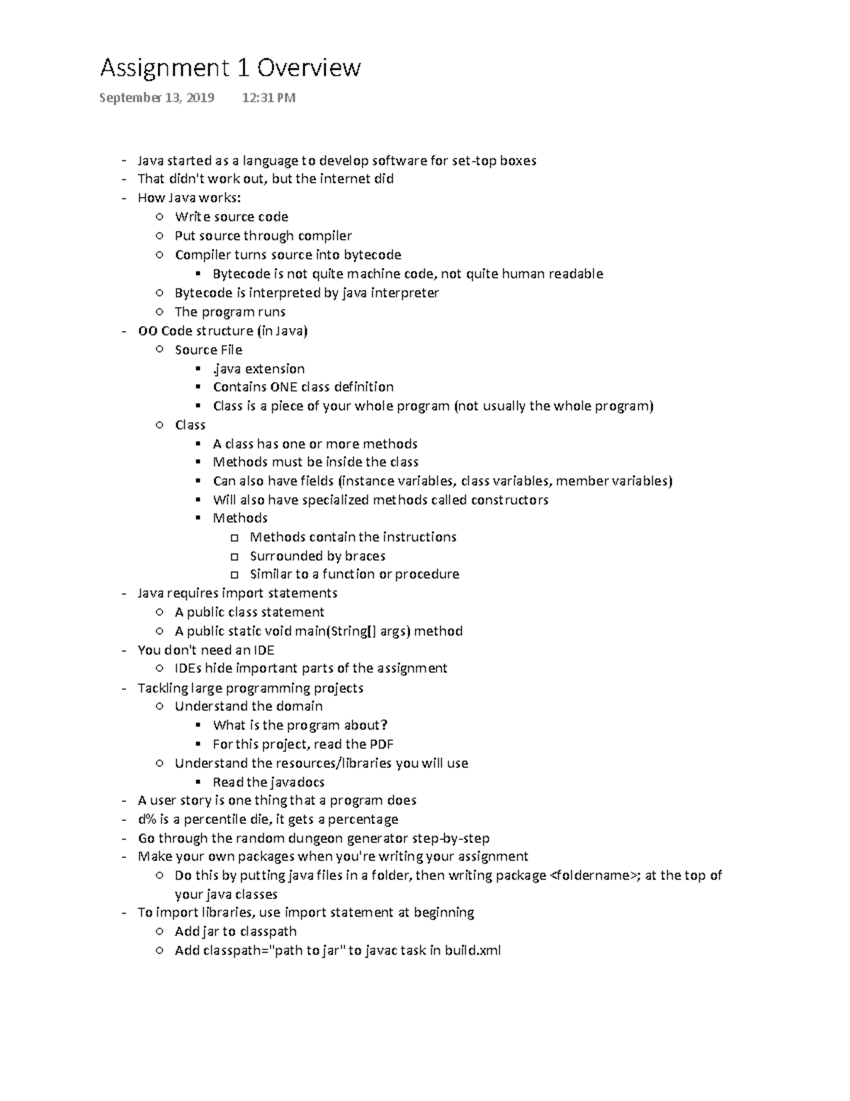 04. Assignment 1 Overview - :ĂǀĂ ƐƚĂƌƚĞĚ ĂƐ Ă ůĂŶŐƵĂŐĞ ƚŽ ĚĞǀĞůŽƉ ...