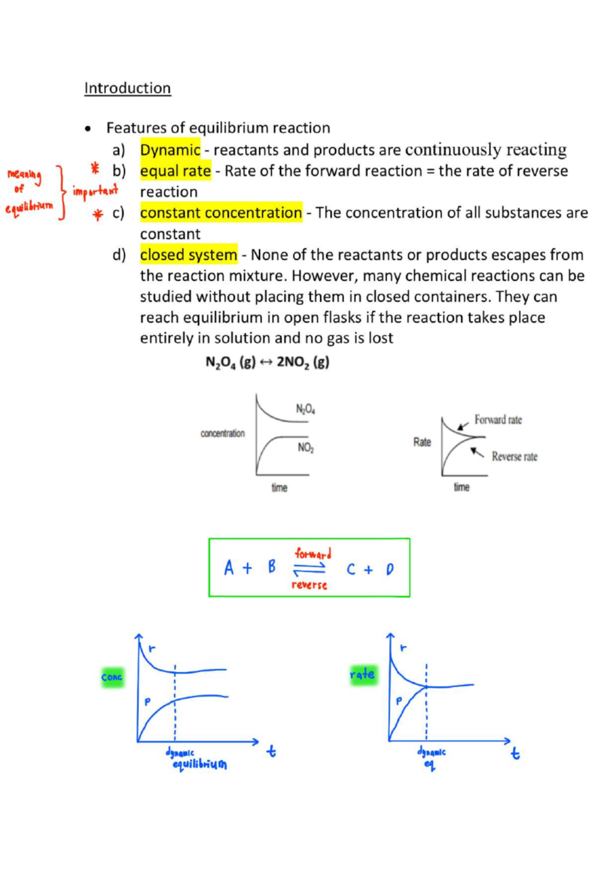 Intro equilibrium - Simple for referance - chemistry ii - Studocu