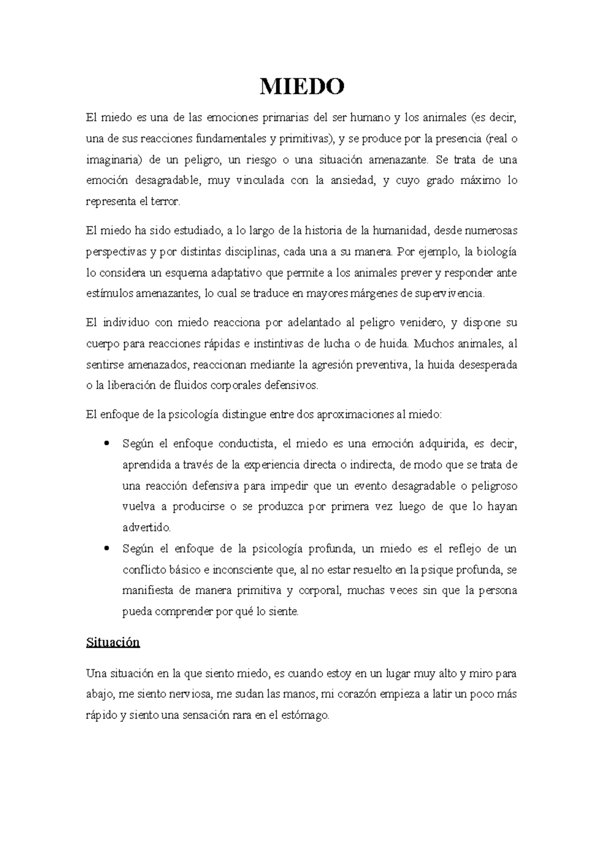 Miedo Y Enojo Miedo El Miedo Es Una De Las Emociones Primarias Del