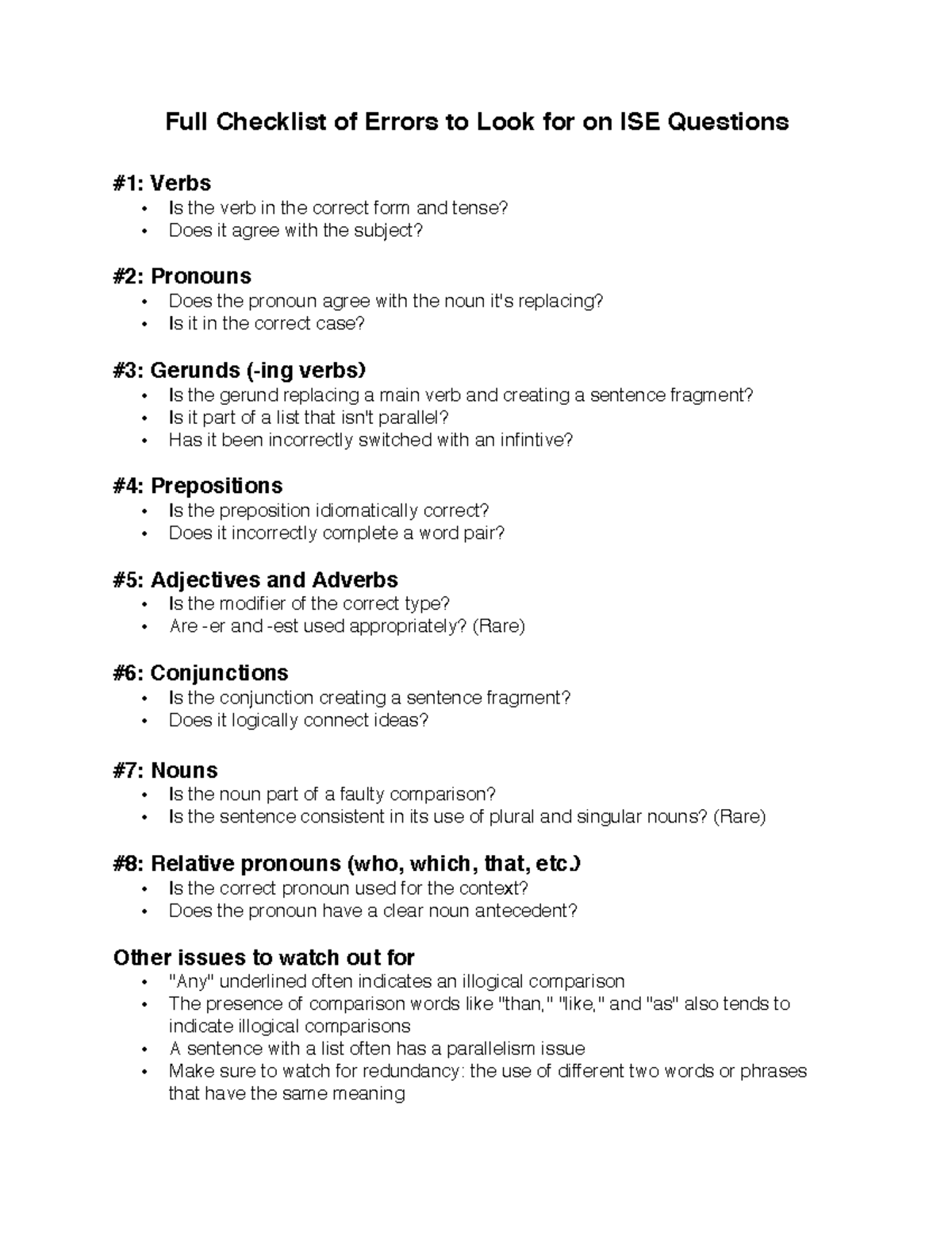 ise-checklist-full-checklist-of-errors-to-look-for-on-ise-questions
