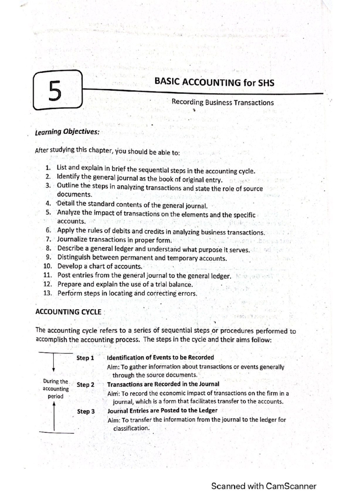 Chapter 5 Recording Business Transaction Accountancy Studocu