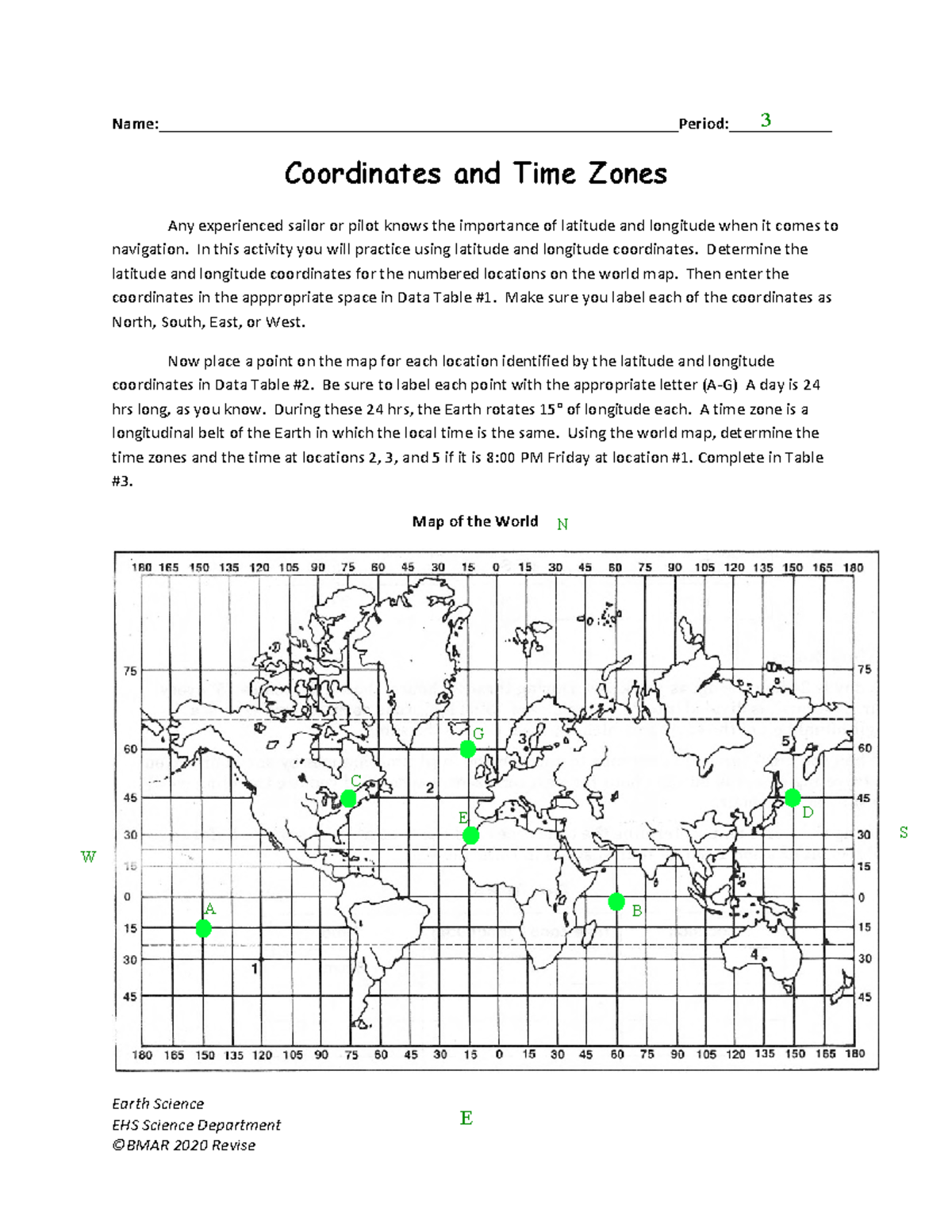 Gagan Marwaha - Coordinates+&+Timezones - Earth Science EHS Science ...