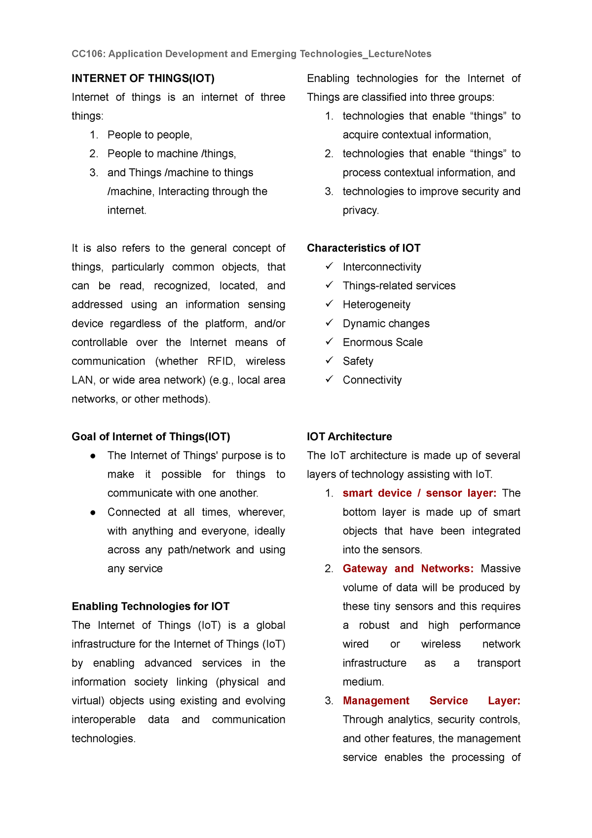 Internet Of Things(IOT) Lecture Notes - INTERNET OF THINGS(IOT ...