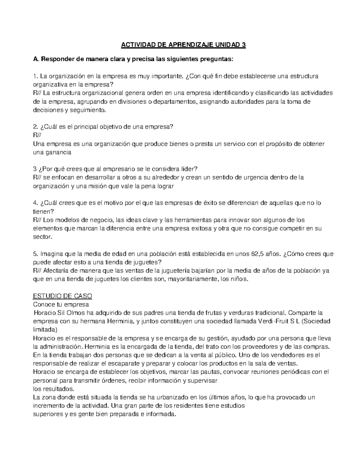 Actividad DE Aprendizaje Unidad 3 Fundamentos - ACTIVIDAD DE ...