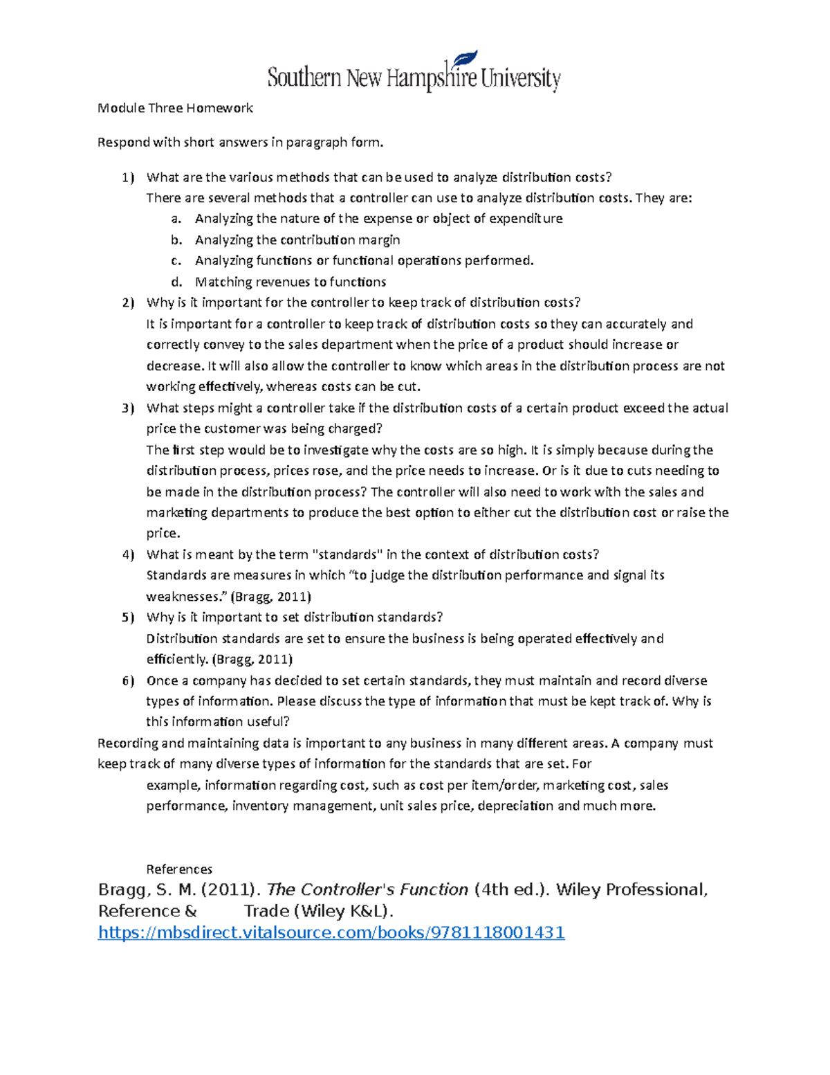 ACC 340 Module Three Homework Module Three Homework Respond with