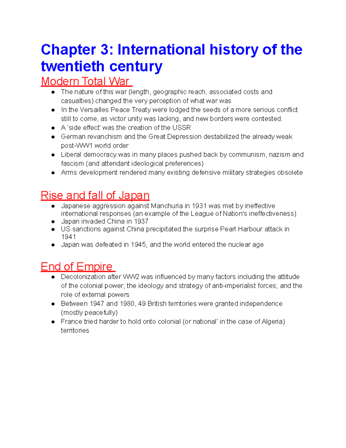 Week 2 Chapter 3 And Chapter 4 - Chapter 3: International History Of ...