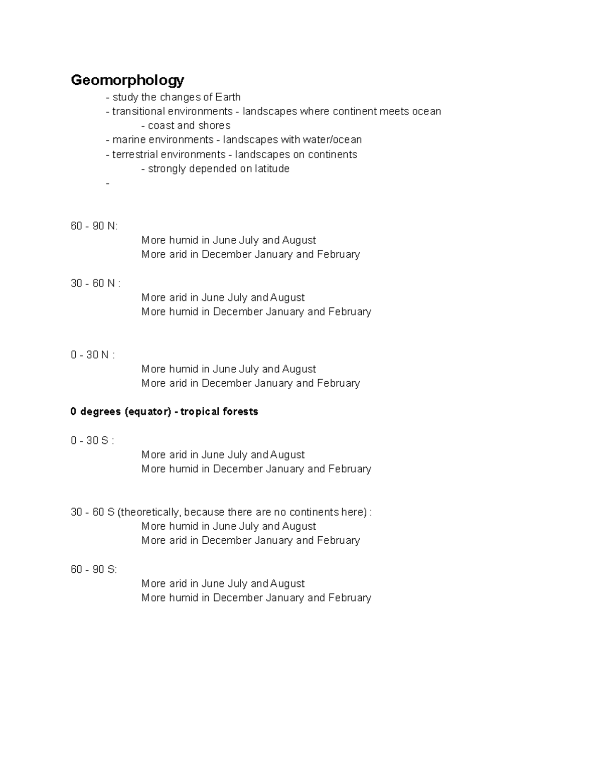 PHYS203 Final Notes - Geomorphology study the changes of Earth ...