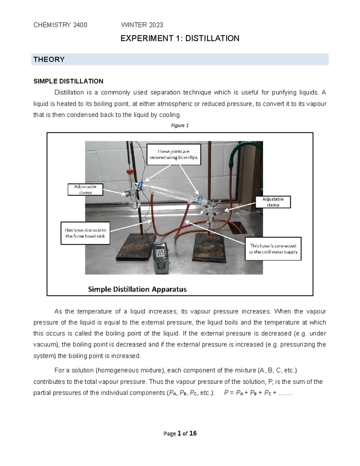 distillation experiment conclusion